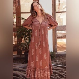 Daughters of India Mishka Maxi Dress NWT Hazelnut S